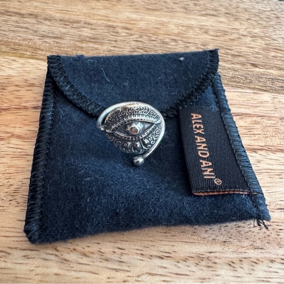 Alex and Ani Evil Eye Ring Wrap Silver Ring - Picture 2 of 4